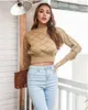 Women's Hoodies Listing Autumn Winter Short Sweater Fashion Casual Knitted Shirt Women Rhombus Lattice Sexy Midriff-baring Tops