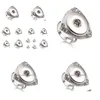 Cluster-Ringe Snap Button Schmuck Strass Kristall 18mm Snaps Buttons DIY Einstellbare Ring Drop Lieferung DHD9W