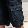 Herrshorts CARGO HERR 2023 Summer Casual Army Combat Shorts Byxor Militärstil Bomull Multifickor Taktisk Bermuda Hane