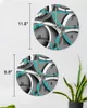 Wall Clocks Geometric Abstract Mottled Water Color Luminous Pointer Clock Home Ornaments Round Silent Living Room Decor