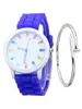 Polshorloges damesband siliconen horloge van polssport Pretty Wear mooie quartz gekleurde horloges voor damesontwerper