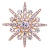 Factory Direct Sale Crystal Rhinestones Starburst Brooch Pins Accessories Men's Suit Snowflake Brooch