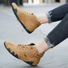 Safety Shoes Casual Sneakers for Men Luxury Designer Leather Ankle Boots 2023 Fashion Comfort High Top 230710