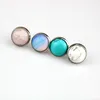 Stud Mode Ronde 12Mm Natuursteen Oorbellen Turquoise Roestvrij Staal Handgemaakte Voor Vrouwen Sieraden Drop Levering Dhcip