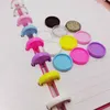 Other Desk Accessories 100PCSSolid 24MM plastic binding ring buckle binder mushroom hole looseleaf notebook disc accessories adhesive 230710