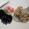 Shoe Parts Accessories 2 Pcs 2.9inch Women Bow Flower Crystal Flip Flop Shoe Charms Beaded Fashion Shoe Clips 230710