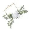 Decoratieve Bloemen Eucalyptus Bladeren Krans Voor Voordeur Kunstbloem Metalen Frame Lente Home Decor Groen