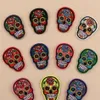 Iron On Patches DIY Embroidered Patch sticker For Clothing clothes Fabric Badges Sewing creative skull design232l