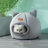 Cama de gato, casa de gato cálida de invierno extraíble suave para cueva de gatito, cueva acogedora de tienda de mascotas