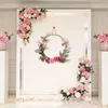 Decorative Flowers Hanging Wreath Artificial Leaves Hoop Pendant Garland Home Wedding Indoor Outdoor Decoration