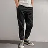 Pantalons pour hommes été japonais rétro glace soie léger décontracté taille élastique cordon de serrage séchage rapide sport cheville longueur pantalon