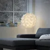 Candeeiros pendentes Candeeiro de flores em PVC branco LED E27 Sala de jantar Quarto Loja de roupa Corredor Luminárias de iluminação criativa Cordão ajustável