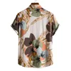 Camisas casuais masculinas, meninos, tamanho grande, manga curta, floral, estampado, moda praia, flor, camisa masculina, algodão, botões, verão, férias havaianas