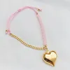 Chain 5PCS Heart Charms Bracelet Crystal Fashion Women Simple Valentine s Day Gift Metal Bracelets 230710