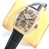 Wristwatches Men's Tourbillon Mechanical Watch Business Casual Korean Style Fashion Belt Waterproof Automatic