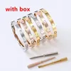 Women Designer Bangles Men Titanium Bracelets Love Gold Silver Nail Bracelet Jewelry With The Box And Packaging