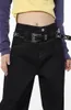 Женские джинсы 2023 Чернокожие женщины сращивают высокую талию винтаж Американский модный уличный стиль широкий джинсы Жан -джинсовая сумка для брюк