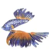 Decoratieve Objecten Beeldjes Crowntail Beta Vis Trinket Sieraden Dozen Organizer Nautische Decoratie Gift Metalen Tafelblad 230711