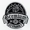 Personalidade Gremium Alemanha Ferro bordado no patch Ferro costurado no distintivo do clube de motocicleta MC Biker Patch inteiro 260j