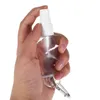 Bottiglie di stoccaggio 30ml 50ml Vuoto da viaggio in plastica Mini flacone spray per alcool Disinfettante per le mani Supporto per portachiavi con gancio di piccole dimensioni