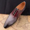 高級ビジネス男性オックスフォード靴エレガントな最高品質のフォーマル本革靴男ダービーブローグシューズ結婚式のパーティーの靴