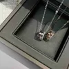 Hänghalsband plätering av 18K tjockt guld CNC högkvalitativ flexibel diamanthalsband. S925 Sterling Silver Exquisite Gift Mobile Diamond Collection HKD230712