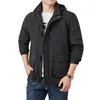 Herren Frühling und Herbst dünne Multi-Pocket-Herren-Freizeitjacke lockerer wind- und wasserdichter Mantel