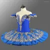 Vêtements de scène Raymonda Ballet professionnel Tutus bleu princesse Florina classique crêpe Tutu Costumes adulte