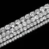 łańcuch tenisowy designerski Naszyjnik dla kobiet mężczyzn złota płyta 3-10 mm w cZ Diamond Women Naszyjniki męskie biżuteria 2 mm 925 Srebrne łańcuchy moissanitowe Prezent