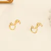 Lettera di moda Orecchini Ear Stud Dress Pins Spille Designer Set di gioielli di marca Orecchino a bottone Argento 18 carati Placcato oro Rame Spilla in acciaio con sigillo Regalo di nozze da donna