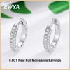 Charm Ewya Luxury Designer 0.8ct D-Color All Moist Sile Ring Earrings S925 Sterling Silver Women's Party Giftly Giftly Gift Z230713