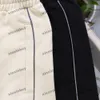 xinxinbuy Men women designer Shorts pant reflective stripe Paris embroidery Spring summer brown white black gray S-XL