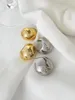 Orecchini a bottone Monlansher Bold Chic Placcato oro argento Cupola grossa e spessa Grande sfera Dichiarazione di fabbrica di gioielli da donna all'ingrosso