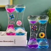 Decorative Objects Figurines Product Slide Oil Drop Decompression Toy Acrylic Liquid Hourglass Dynamic Multi Color Leak Home Desktop Decoration Gift 230711