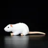 Plush Dolls Soft Real Life Mini White Rats Mouse Plush Toy Lifelike Mice Stuffed Animals Toys Birthday Christmas Gifts 230711