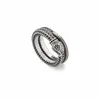 Luxurys Nail Ring Mens Ring Rings Designer Fashion Titanium Steel Graved Letter Mönster Designer Ring Förlovningsring Storlek 6-10 Ringar för kvinnor Grosstal