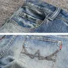 Jeans för män Italienskt mode män högkvalitativ retro blå slim fit stretchiga rippade byxor Vintage designer jeansbyxor Hombre