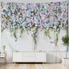 Tapisseries Rose Fleur Sur Le Mur Tapisserie Tenture Art Nature Paysage Esthétique Chambre Décor À La Maison R230710