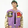 Men s Jackets The trend of American style embroidered baseball uniforms for men in heavy industry retro explosive loose fitting jackets 230711