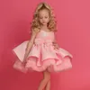 Abiti da ragazza Cute Pink Princess Flower Girl Dress Bambini Festa di compleanno Abiti da spettacolo Glitter Paillettes Abiti da prima comunione 230712