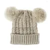 Шляпы 2023 Детские вещи аксессуары для малышей детские девочки мальчик младенец зима теплый вязаный крючко