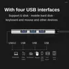 Expansão Dock Type-c para Usb Splitter Set 3.0 Extender One-to-four Flash Drive Laptop