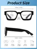 선글라스 JM Square Reading Glasses Blue Light Blocking Computer Reader 여성을위한 컴퓨터 독자