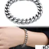 Chaîne Hommes Serpent Os Bracelets D'affaires En Acier Inoxydable Titane Bracelet Bijoux Drop Delivery Dhbma