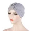 Roupas étnicas femininas plissadas listras gorro gorro senhoras lenço na cabeça gorro instantâneo hijabs muçulmano turbante bandana envoltório de cabeça boné câncer