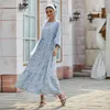 Etniska kläder Eid Abaya Dubai Turkiet Muslim Hijab Klänning Chiffong Abayas För Kvinnor Turkiska Klänningar Mubarak Islam Vestidos Musulmanes