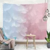 Tapestry Tapestry Wall Decor Pink Feather Handing Cloth Tapestry Wall Background R230710