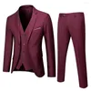 Men's Suits High Quality Men Suit Set Blazers Business 3 Pieces Formal Vest Pants Full Coats 2023 Wedding Elegant Upgrading Materials