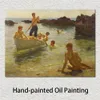 Figurative Spanish Canvas Art Morning Splendour Henry Scott Tuke Painting Handmade Landscape Artwork Wall Decor