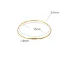 Bracciale rigido design unico tenditore fili intrecciati bracciali a forma di acciaio inossidabile placcato oro quotidiano accessori gioielli fai da te per regalo donna